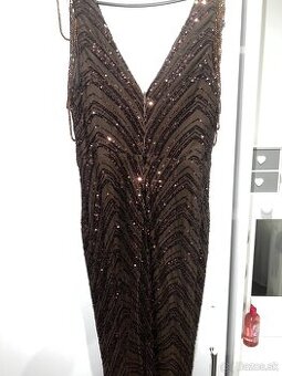 Čokoládovo hnedé Spoločenské šaty