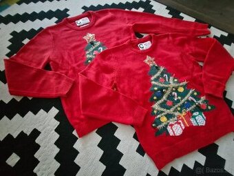 Nadherne kvalitne vianocne pulovriku so stromcekom v.10-14r