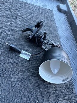 Čierna štipcová lampa / bodové svietidlo s klipom – E14
