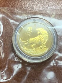 Zlata minca 1/10 oz Lunar Rok Tiger 2022