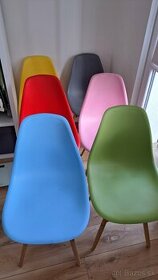 Set jedálenských stoličiek - 6 kusov, farebné