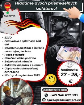 Hľadáme dvoch priemyselných izoláterov.