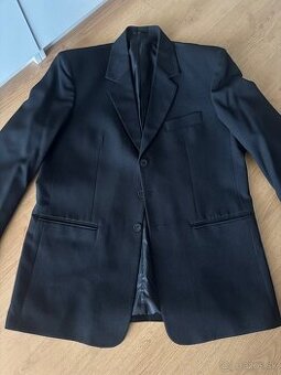 Pánsky čierny oblek/vesta/nohavice - Veľkosť 52