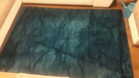 rucne tkany modry koberec 130x190cm - 1