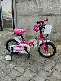 Bicykel pre dievčatko 3-5 rokov s bočnými kolieskami