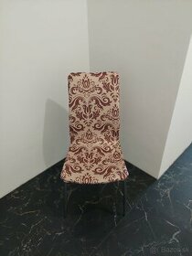 Krémovo-hnedé návleky na stoličky