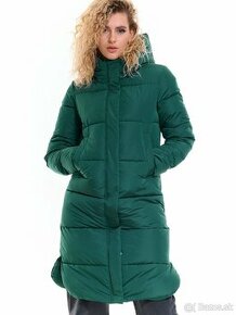 Zimná bunda dlhá, zelená - 1