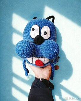 Veľký ručne háčkovaný plyšový psík – 33 cm, nový, darček
