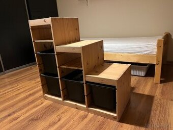 Policový diel IKEA TROFAST s úložnými boxmi