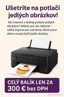 Tlačiareň na jedlú tlač – potlač fondánu a oplátok