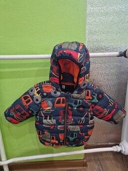 Detská zimná bunda s motivom traktorov