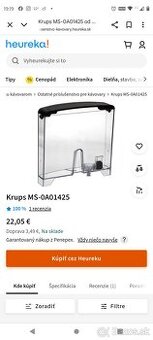 Nádržka na vodu Krups