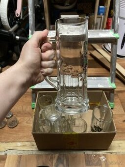 Sklenené krígle a poháre mix