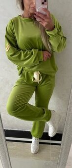 Damska talianska velurova suprava green