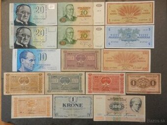 Bankovky Finsko, Švedsko, Portugalsko a iné