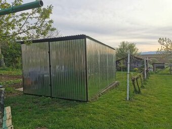 Stavebný plecháč, stavebná búda, plechová garáž 3x5m