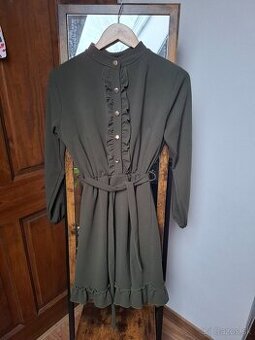 Zelené khaki šaty veľ.S