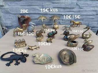 Kovové, mosadzné sošky-zvieratá ceny na foto