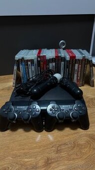 PlayStation 3 Super Slim 500GB + 23 hier + Move set