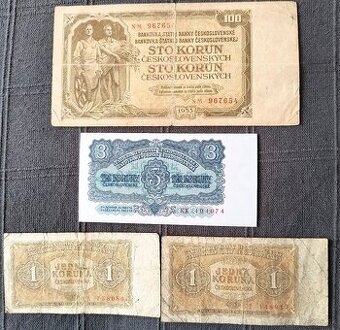 ČESKOSLOVENSKÉ BANKOVKY: r.1953