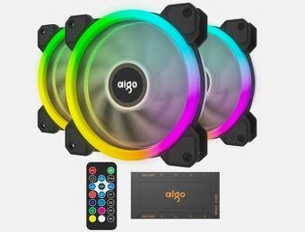 Sada 6 ks ventilátorov Aigo ARGB 120 mm série A