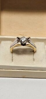 14k zlatý prsteň  0,78ct