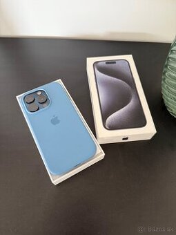 Apple iPhone 15 Pro 128GB Midnight blue, ako nový, záruka