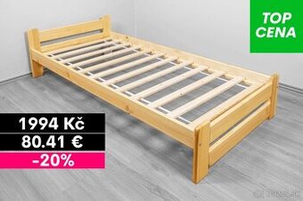 Drevená posteľ + rošt 90x200 masív