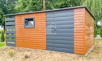 Záhradný domček 4x2,5m s prístreškom, DOPRAVA ZDARMA