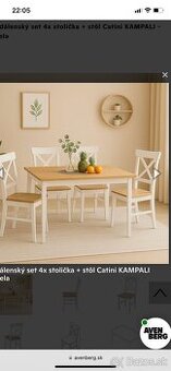 Jedálenský stôl + 4 stoličky