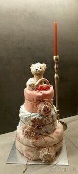 Plienková torta ružová