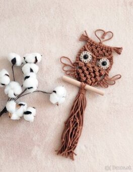 macrame sova hnedá