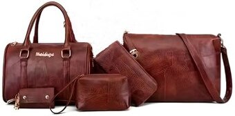 Súprava hnedých kabeliek/taštičiek