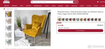 Kreslo v škandinávskom štýle