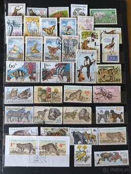 Poštové známky Československo - flóra / fauna