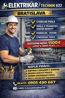 Hľadám elektrikára §22