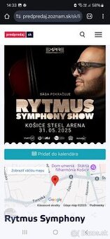 Predám vstupenky na koncert Rytmusa