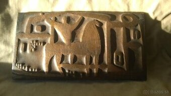 medený relief -jazdec