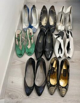 Kožené vintage lodičky 37,5-38