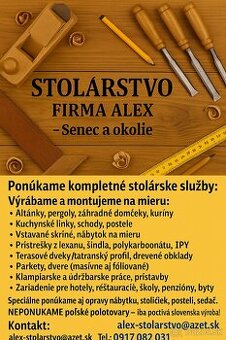 Ponúkam stolárske práce