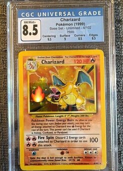 Pokémon Charizard 1999 CGC 8,5  950€