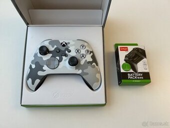 Xbox Wireless Controller Arctic Camo + nabíjatelná batéria