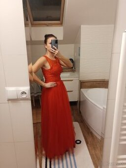 Spoločenské šaty červené, veľ.S