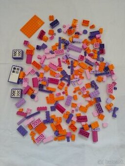 Lego kocky oranžová, ružová, fialová - 250g