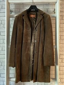 kožený dámsky kabát hnedý