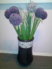 Vysoká keramická váza s kvetmi - 1