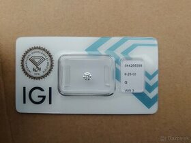 --- PREDANÉ --- Diamant 0,25ct 3x"EX"