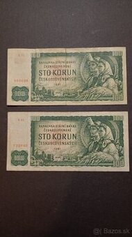 Bankovky 100Kčs séria X