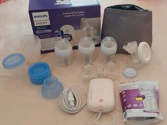 Elektricka odsavacka Avent + flase, cumle, atd.