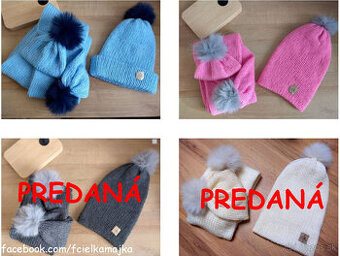 posledne kusy .  štrikovaná súprava čiapka a šál